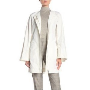 Lafayette 148 Front Tie Paisley Jacket in Cloud Size Small Tag Attached